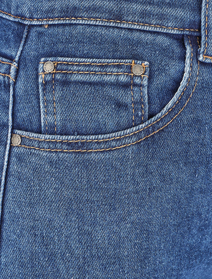 Jean mom fit à revers - Bleu - 3