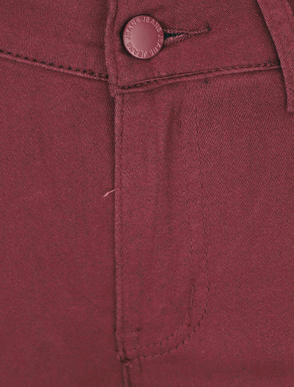 Jean skinny 7/8 push up - Bordeaux - 3