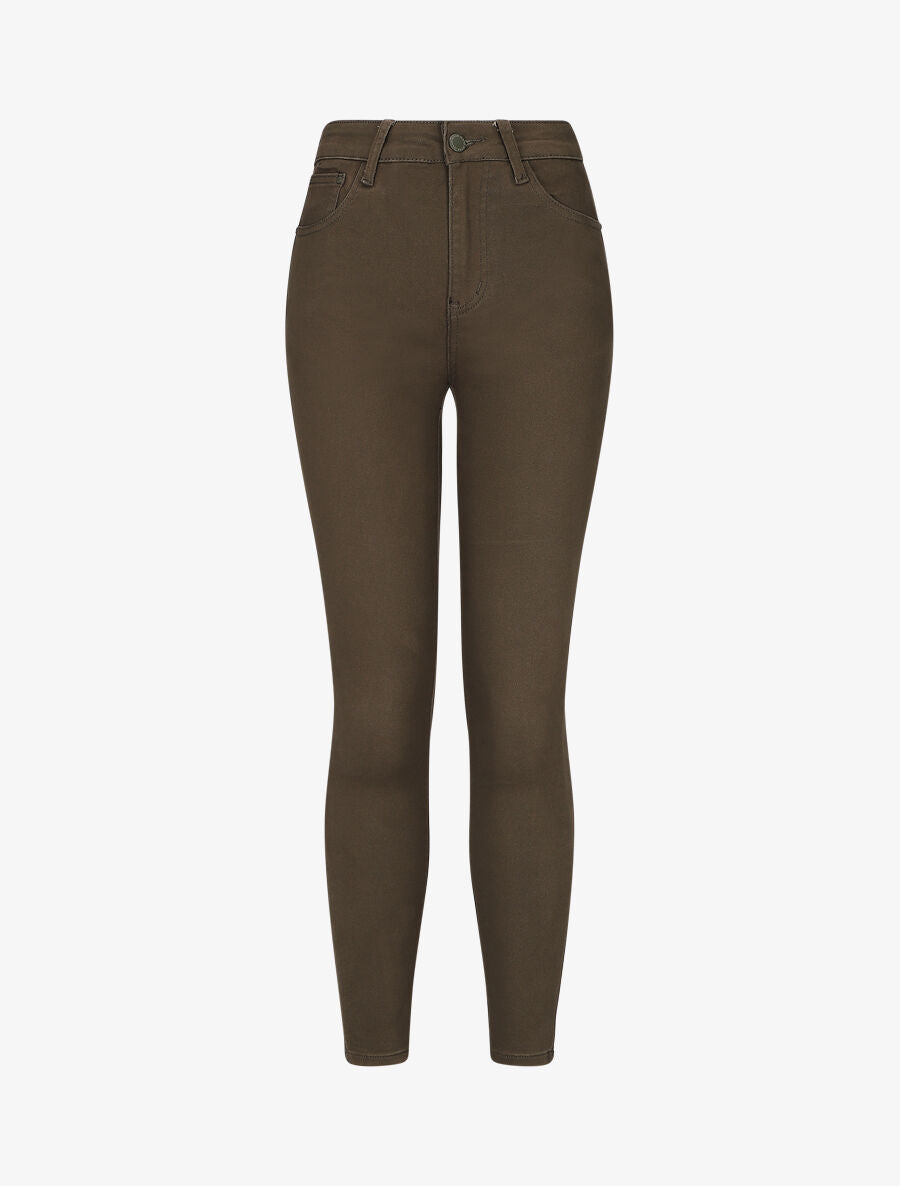 Jean skinny 7/8 push up - Kaki - 4