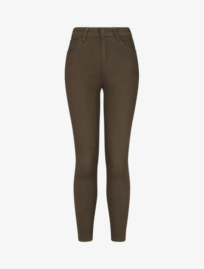 Jean skinny 7/8 push up - Kaki - 4