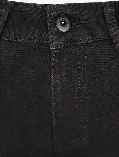 Jean skinny uni taille haute - Noir - 3