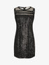 Robe droite à sequins - Noir - 1