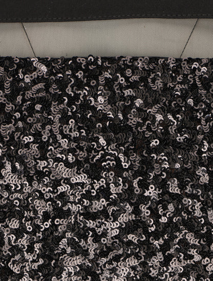 Robe droite à sequins - Noir - 3
