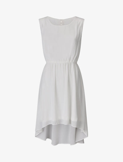 Robe à dos ouvert en dentelle - Blanc - 1