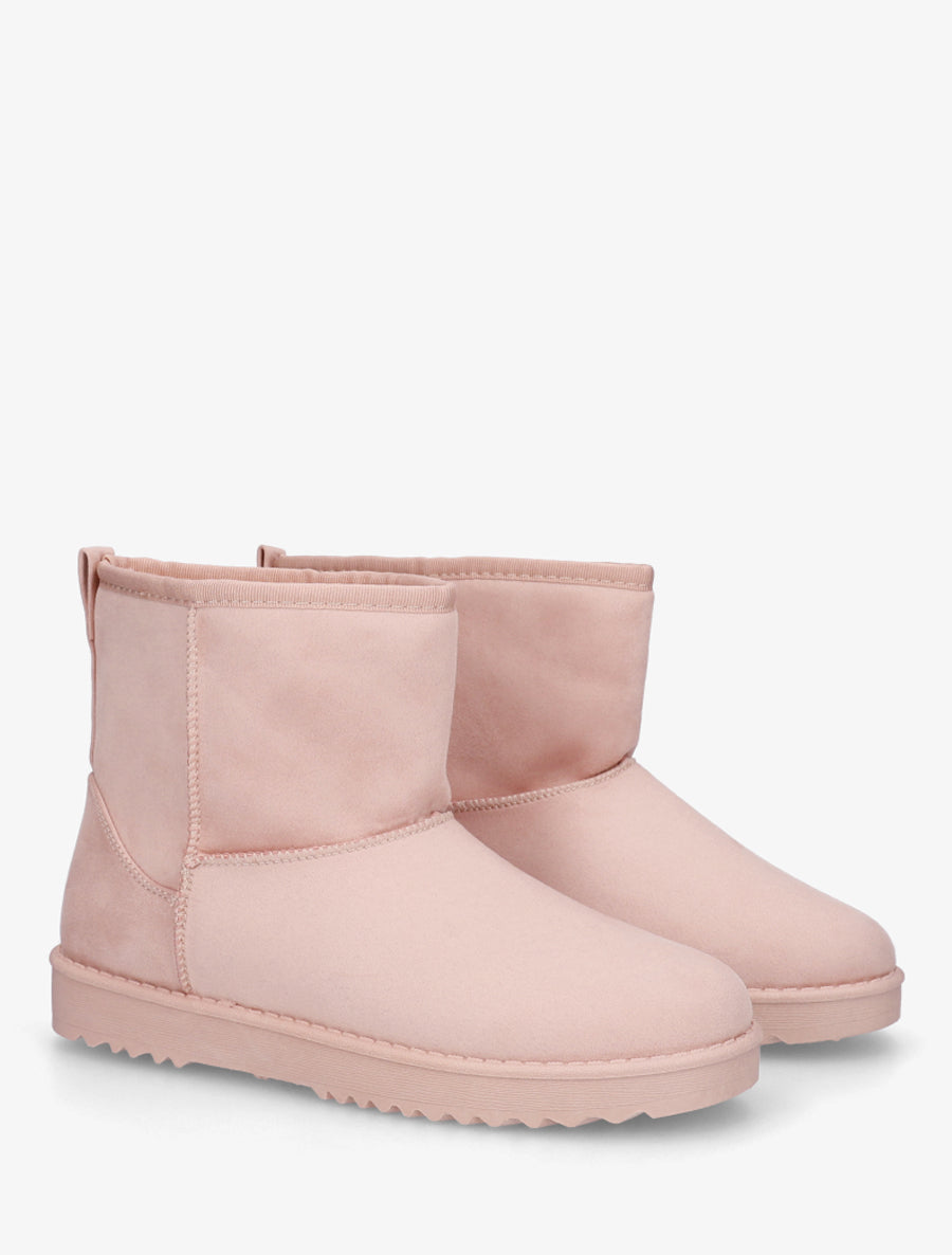 Boots fourrées basic unies - Rose - 4