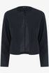 Veste courte à col rond - Noir - 3