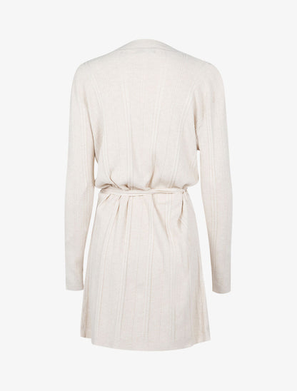 Robe pull ceinturée - Beige - 2