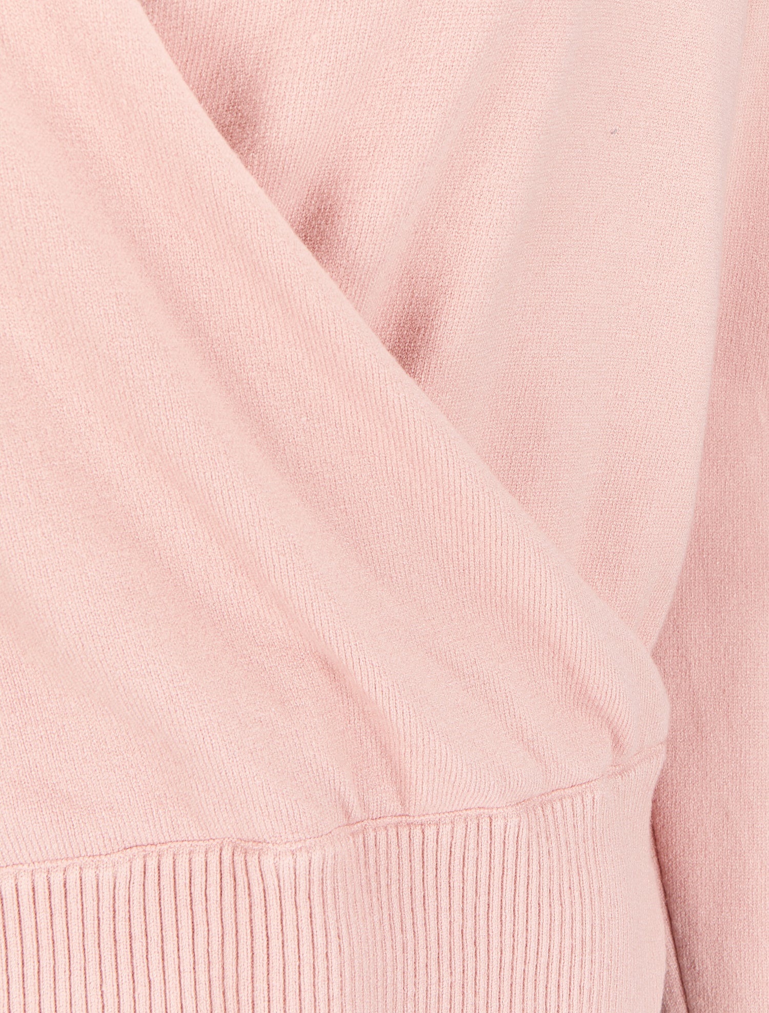 Pull à encolure cache-coeur - Rose poudré - 3