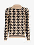 Pull à motifs et boutons stylisés - Camel/noir - 1