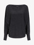 Pull fin oversize chauve-souris irisé - Noir - 1
