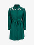Robe chemise ample à épaules en dentelle - Vert sapin - 1