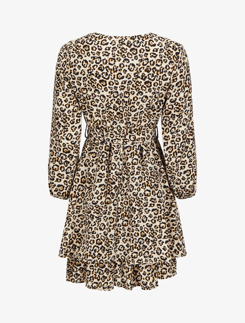 Robe patineuse imprimé léopard - Beige/noir - 2