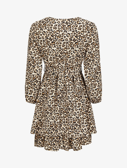 Robe patineuse imprimé léopard - Beige/noir - 2