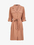 Robe chemise mi-longue à poches à rabats - Rose poudré - 4