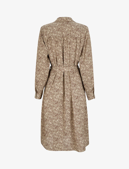Robe chemise à imprimé petites fleurs sauvages - Vert pâle - 2