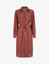 Robe chemise à imprimé petites fleurs sauvages - Vieux rose - 1