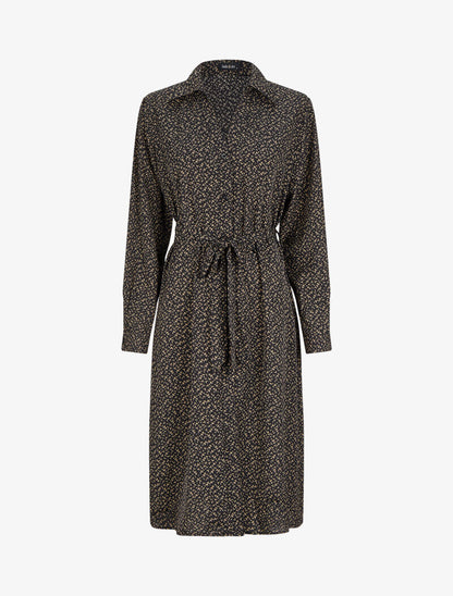 Robe chemise à imprimé feuilles d&
