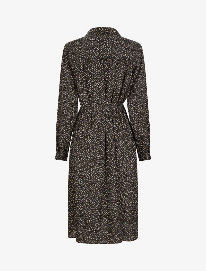 Robe chemise à imprimé feuilles d&