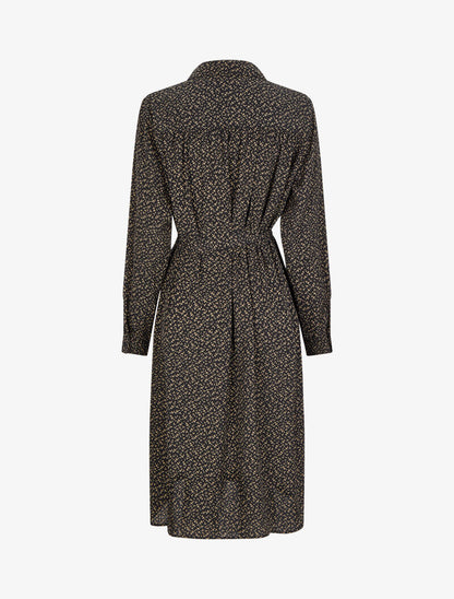 Robe chemise à imprimé feuilles d&