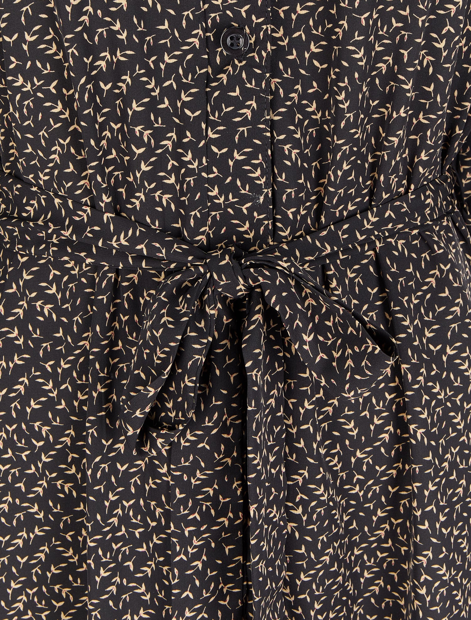 Robe chemise à imprimé feuilles d&
