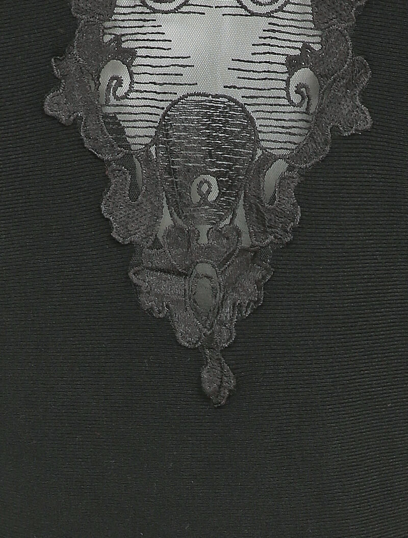 Pull chauve-souris avec dentelle au dos - Noir - 3