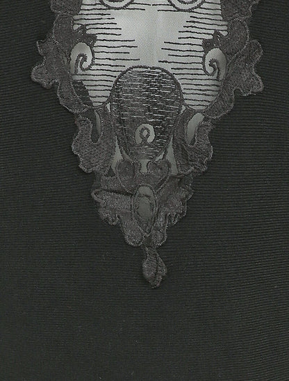 Pull chauve-souris avec dentelle au dos - Noir - 3