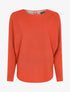 Pull chauve-souris avec dentelle au dos - Rouge - 4