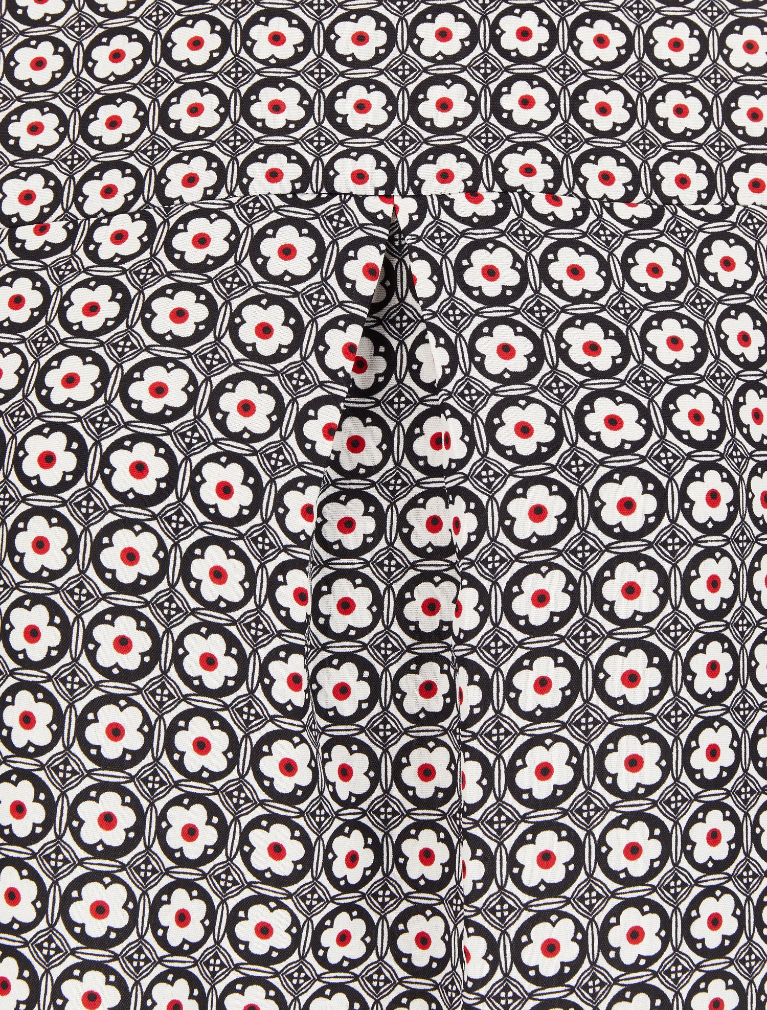 Top boule imprimé marguerites stylisées - Noir/blanc - 3
