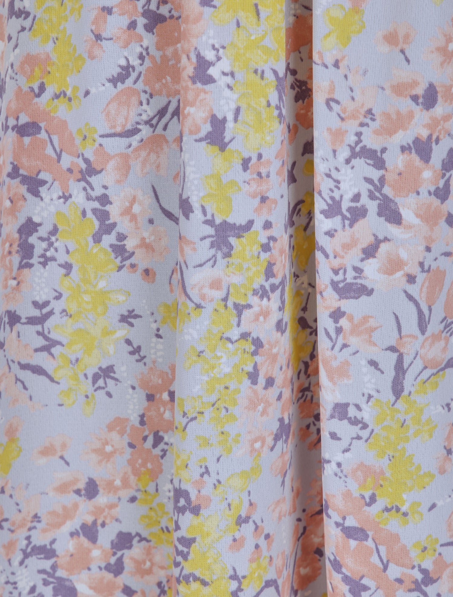 Robe longue à imprimé fleurs printanières - Bleu ciel - 3