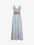 Robe longue à imprimé pivoines - Vert d&