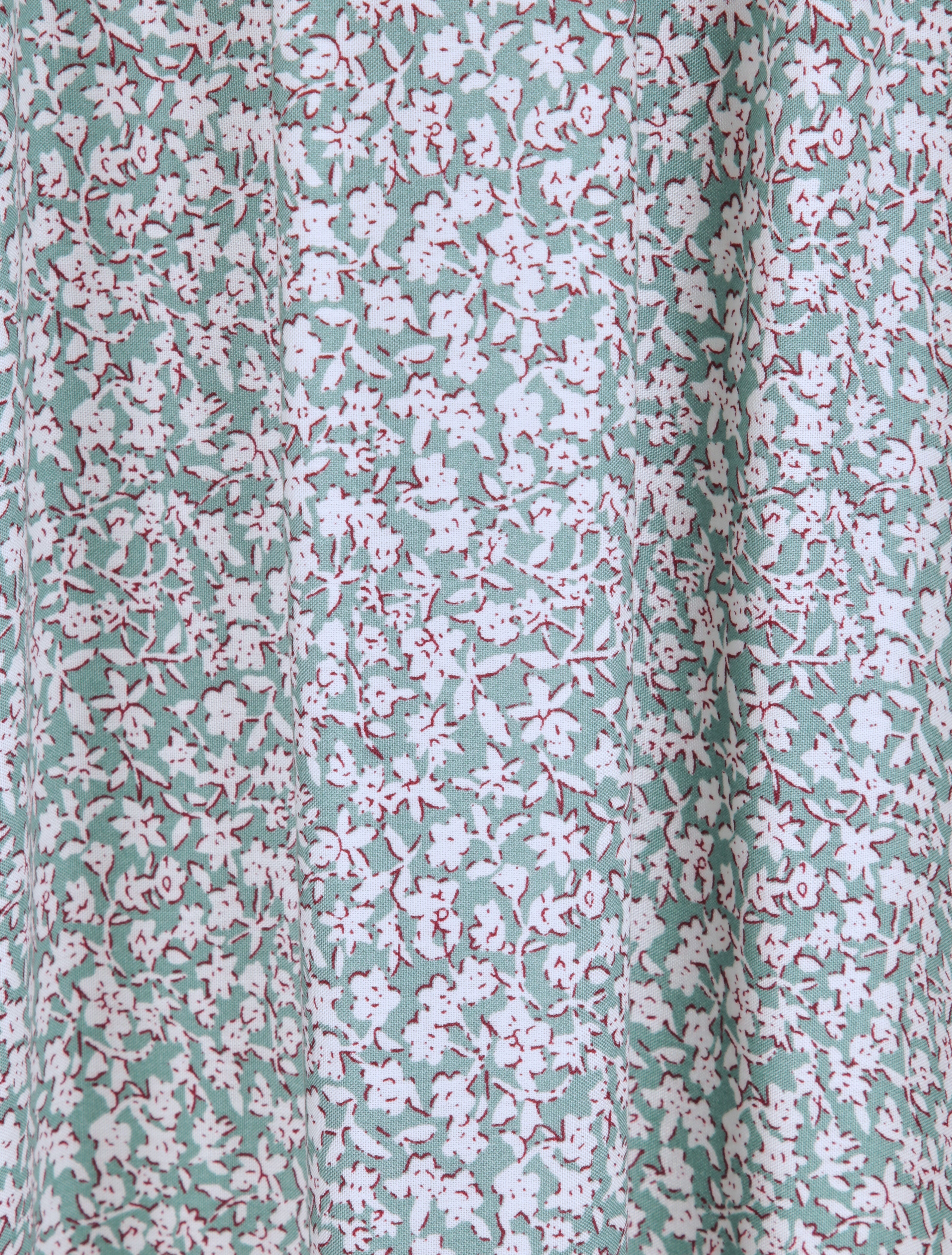 Robe longue à imprimé pivoines - Vert d&