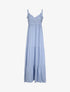 Robe longue empire à col V en dentelle - Bleu ciel - 1