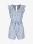 Combishort à imprimé fleuri - Bleu - 5