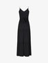 Robe longue empire unie à bretelles à perles - Noir - 1