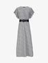 Robe longue empire imprimé fleurs à manches volantées - Blanc - 5