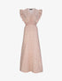 Robe longue empire à épaules volantées imprimé fleurs de cerisier - Rose - 1