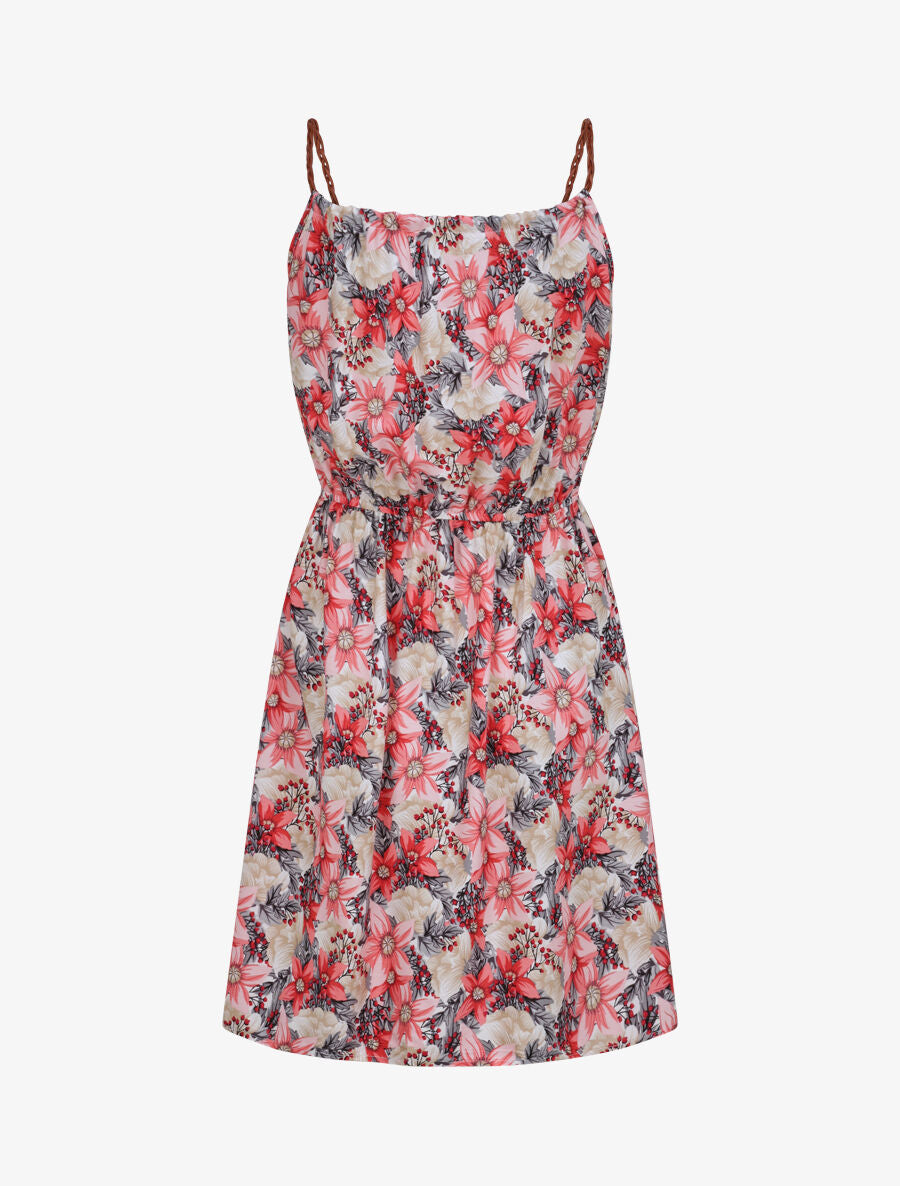 Robe patineuse à imprimé multi-fleurs - Rose - 2