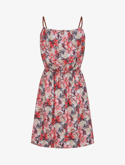 Robe patineuse à imprimé multi-fleurs - Rose - 2