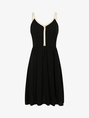 Robe à bretelles style cordes - Noir - 1