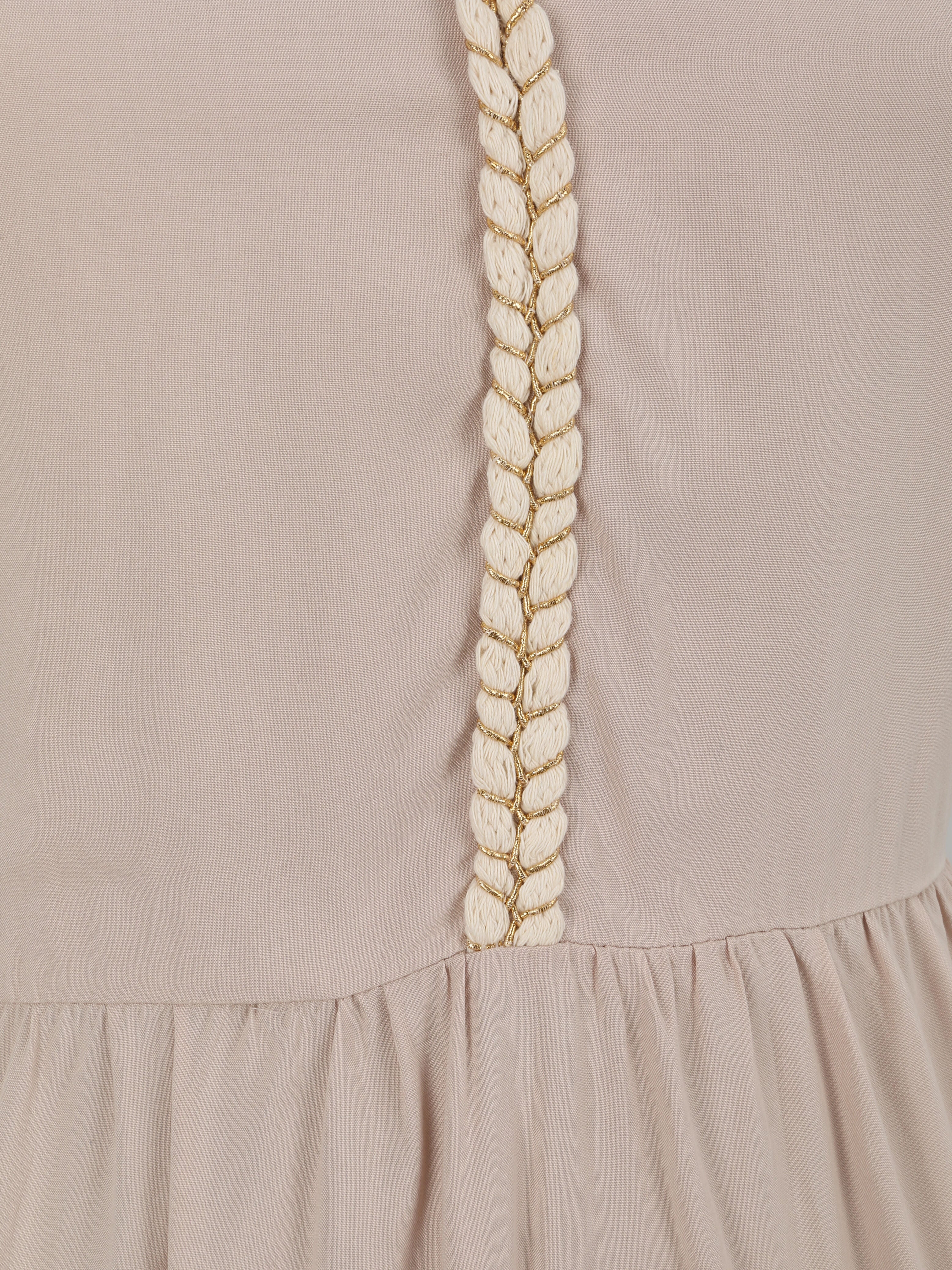 Robe à bretelles style cordes - Beige - 3