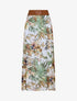 Jupe longue à imprimé fleurs sauvages - Blanc - 1