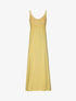 Robe longue empire unie à buste en crochet - Jaune - 1