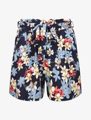 Short fluide motifs fleurs de vanillier - Marine - 5