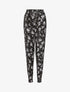 Pantalon harem motifs marguerites - Noir - 1
