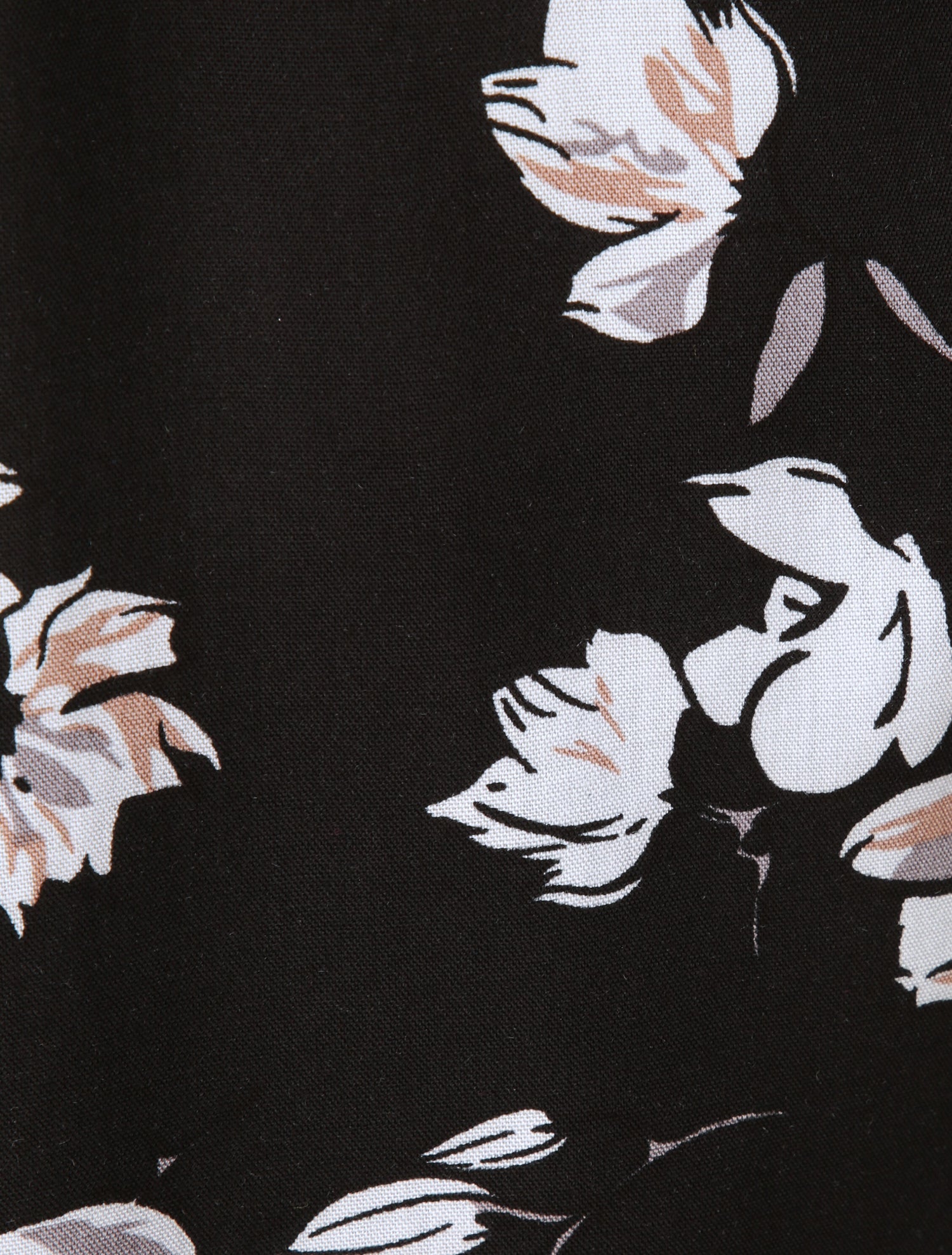 Short fluide imprimé tulipes - Noir - 4