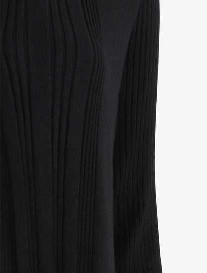 Gilet côtelé asymétrique - Noir - 3