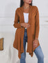 Gilet côtelé asymétrique - Camel - 1