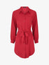 Chemise oversize ceinturée - Rouge - 1