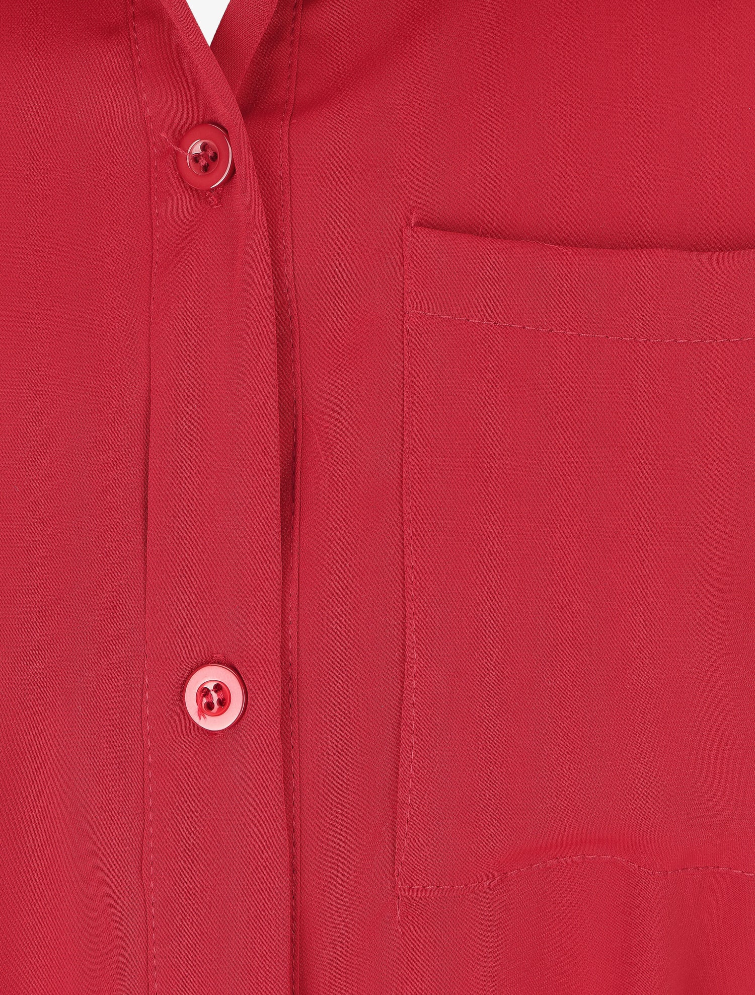 Chemise oversize ceinturée - Rouge - 3