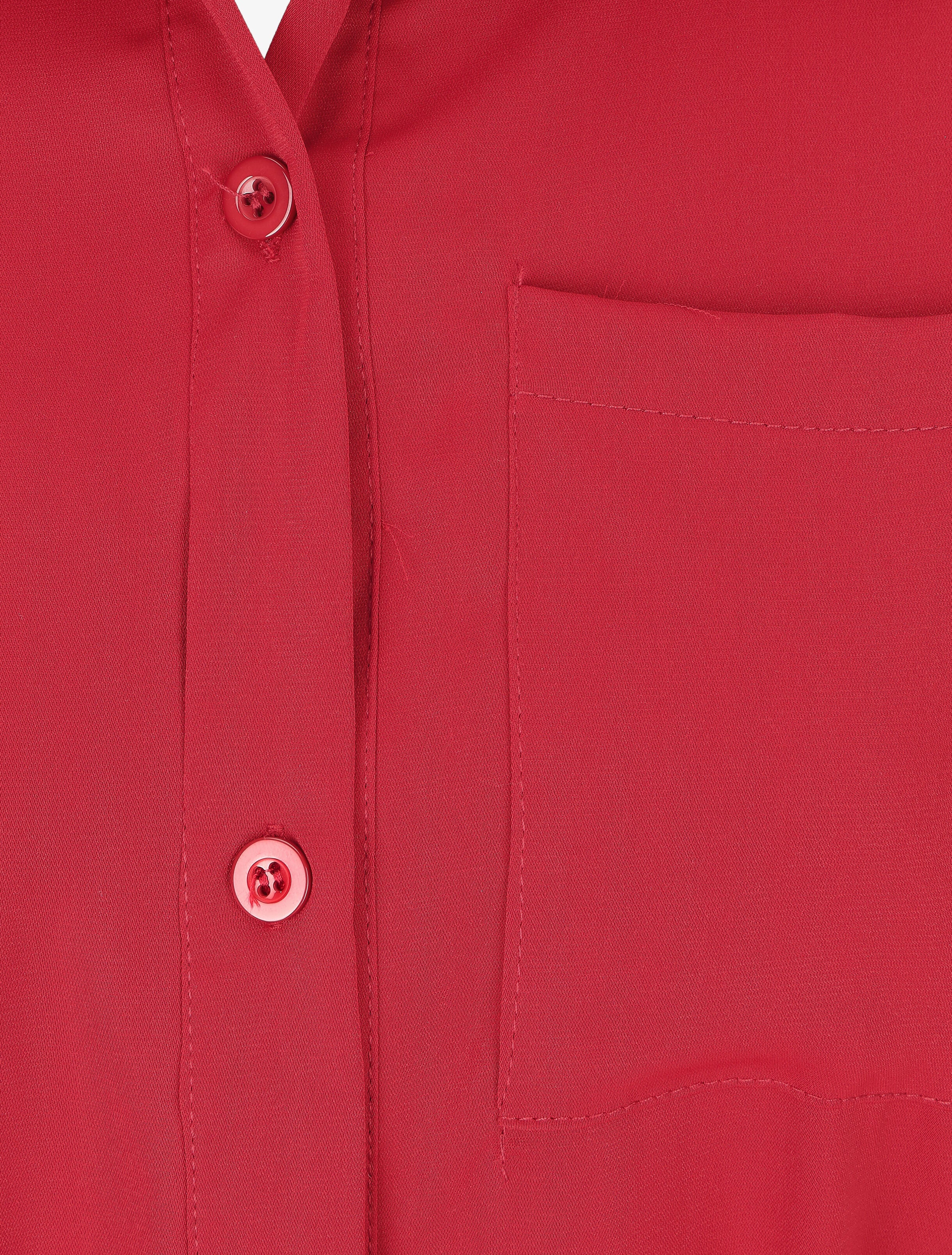 Chemise oversize ceinturée - Rouge - 3